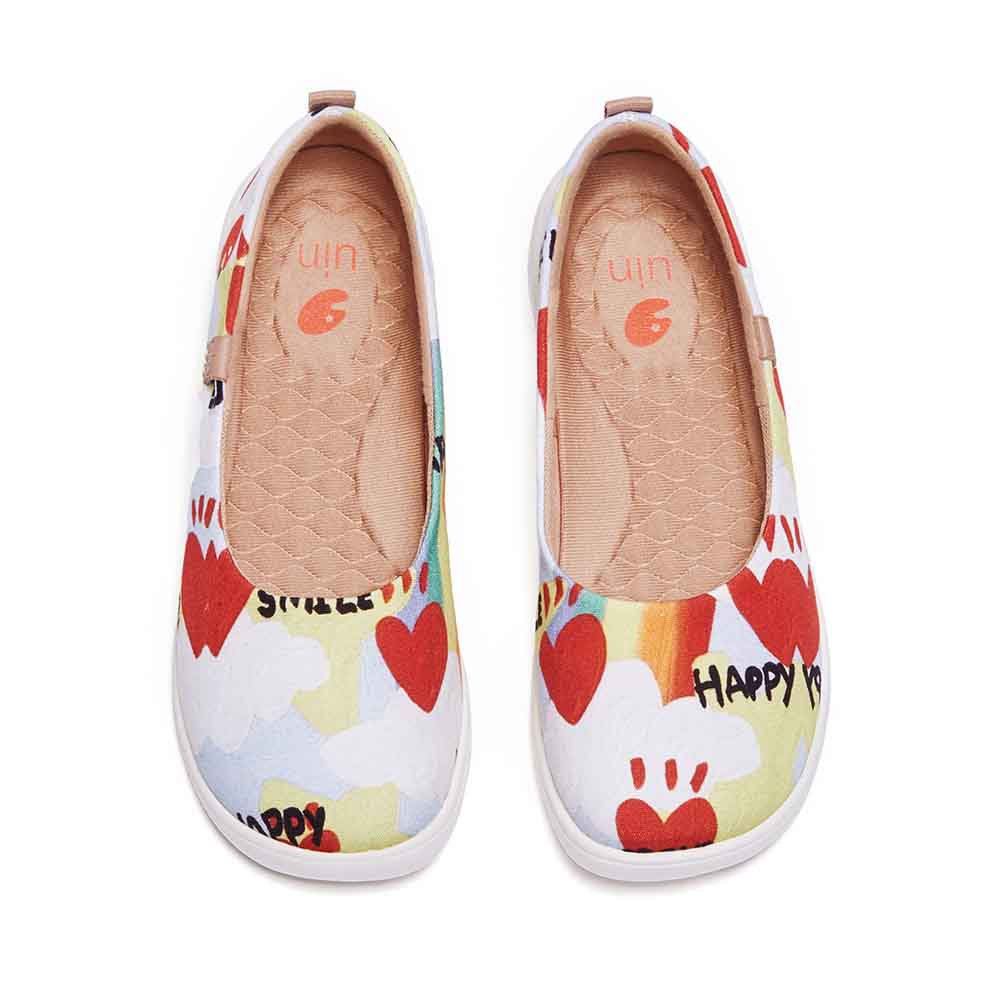 UIN] アート バレエシューズ ぺたんこ フラットシューズ パンプス