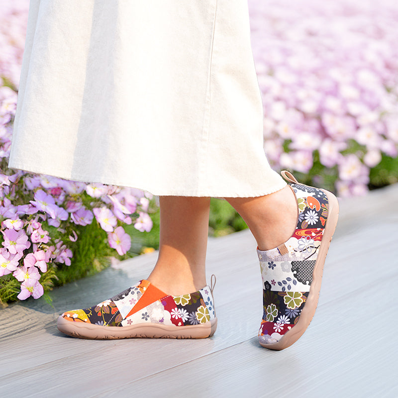 UIN] 旅行靴 スリッポン レディース スニーカー 和風コレクション 靴