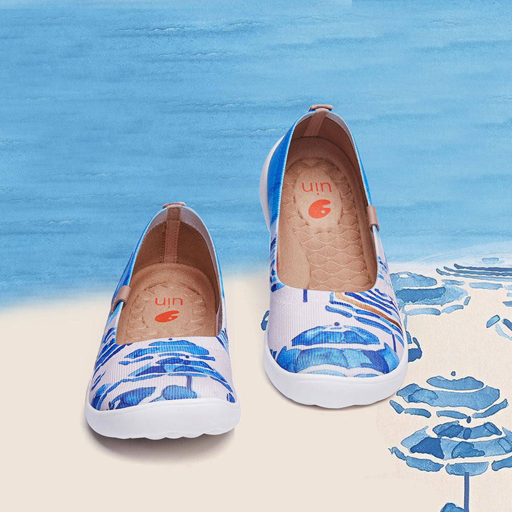 UIN] アート バレエシューズ ぺたんこ フラットシューズ パンプス