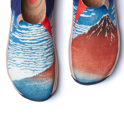 UIN Footwear Men Katsushika Hokusai Red Fuji 2 Toledo XI Men Canvas loafers