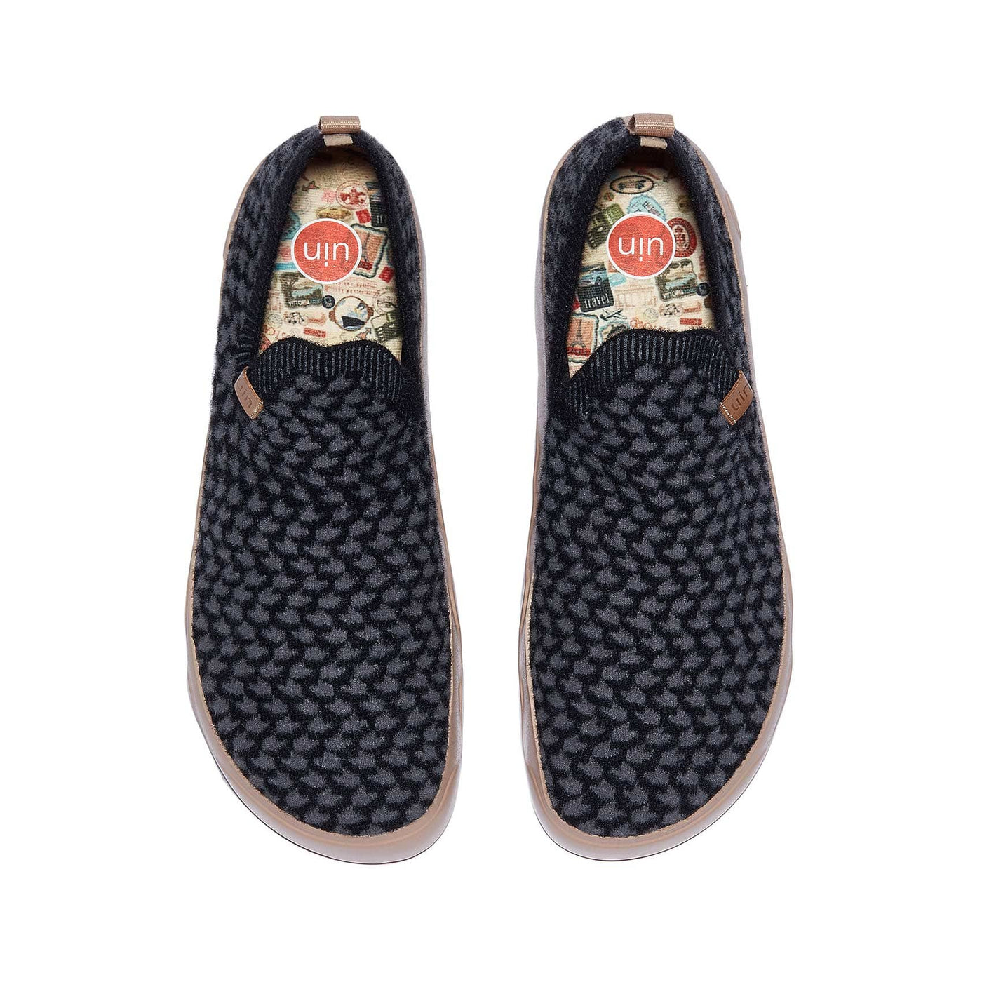 UIN Men Mysterious Black Fuerteventura I Men Canvas loafers