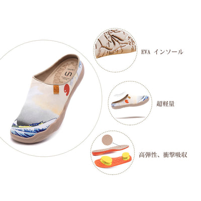 Great Wave off Kanagawa Slipper キャンバス スリッパ