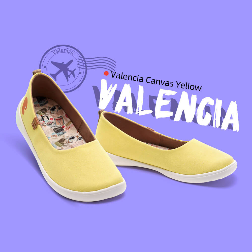 Valencia Canvas Yellow バレンシア キャンバス バレエシューズ