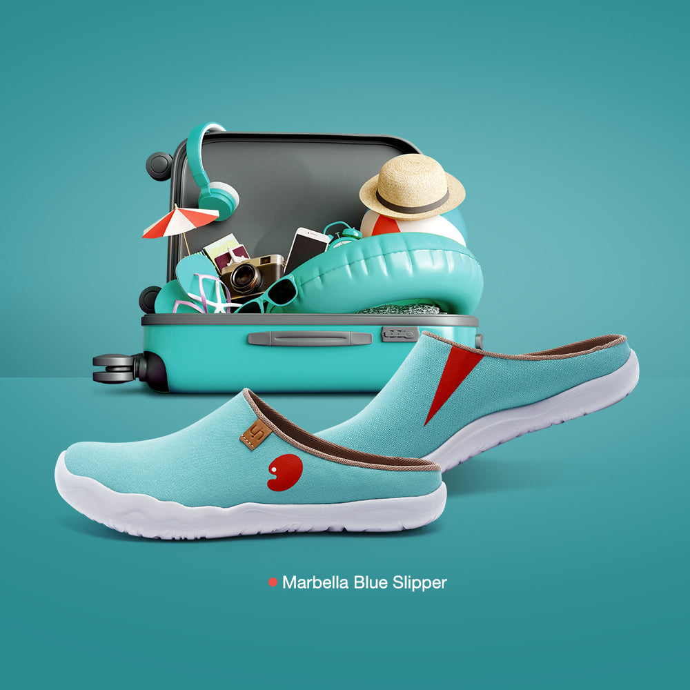 Blue Slipper キャンバス スリッパ