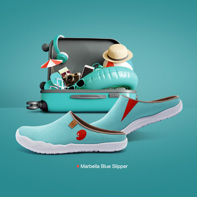 Blue Slipper キャンバス スリッパ