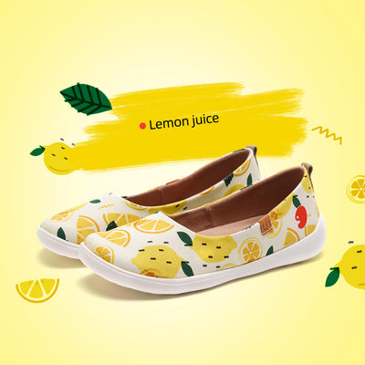 Lemon juice バレンシア キャンバス バレエシューズ