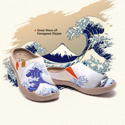 Great Wave off Kanagawa Slipper キャンバス スリッパ