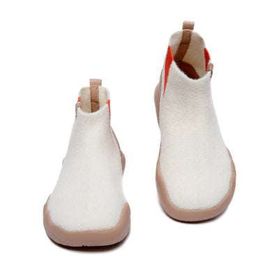 Granada Antique White キッズニットブーツ