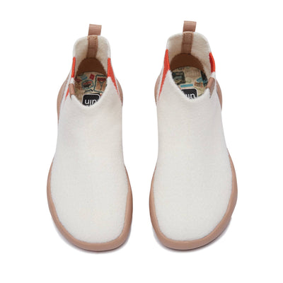 Granada Antique White キッズニットブーツ
