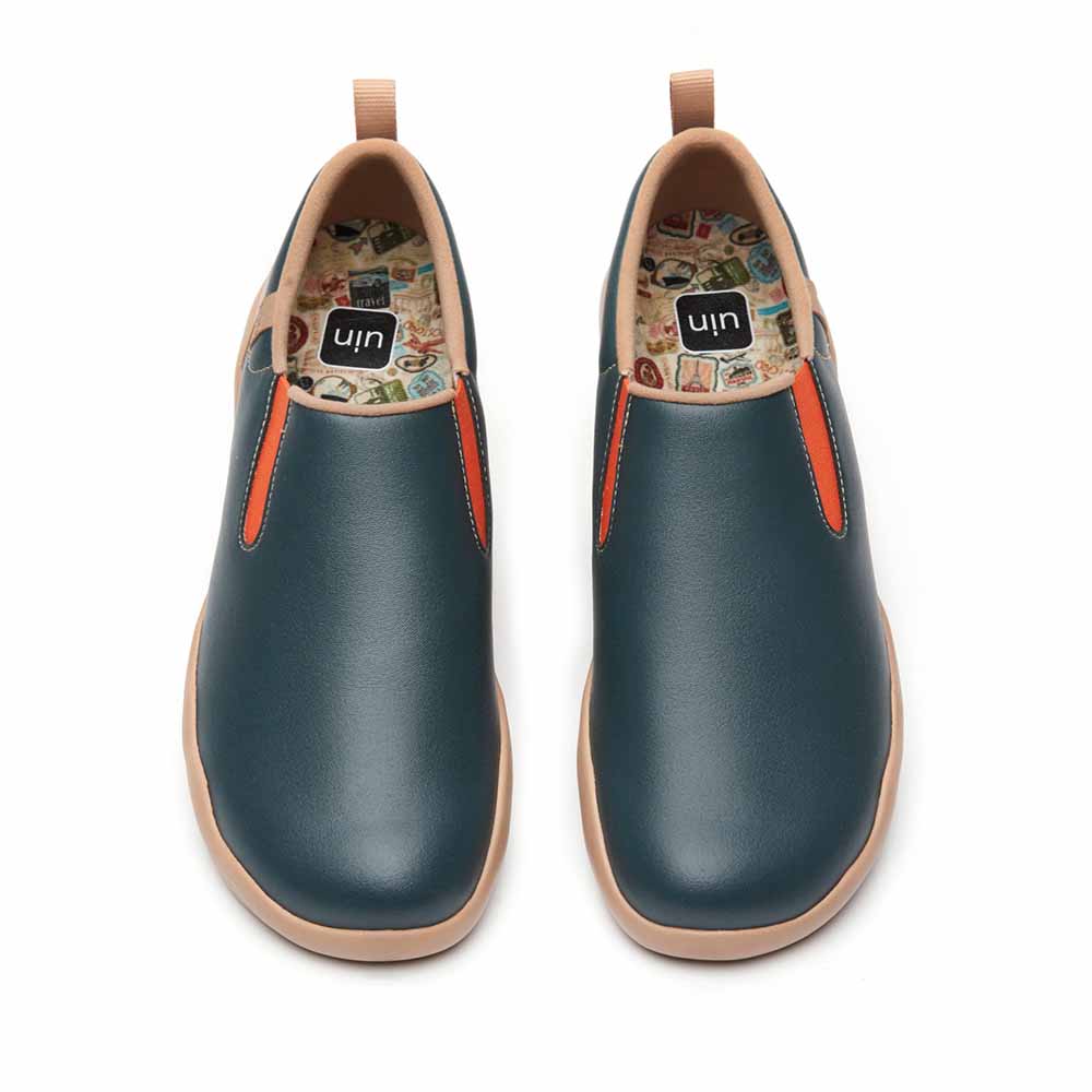 [UIN] 厚底 デッキシューズ ワークシューズ メンズ レディース 本革 革靴 カジュアルシューズ ウオーキング レザ