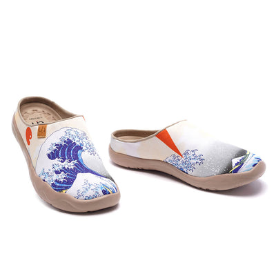 Great Wave off Kanagawa Slipper キャンバス スリッパ