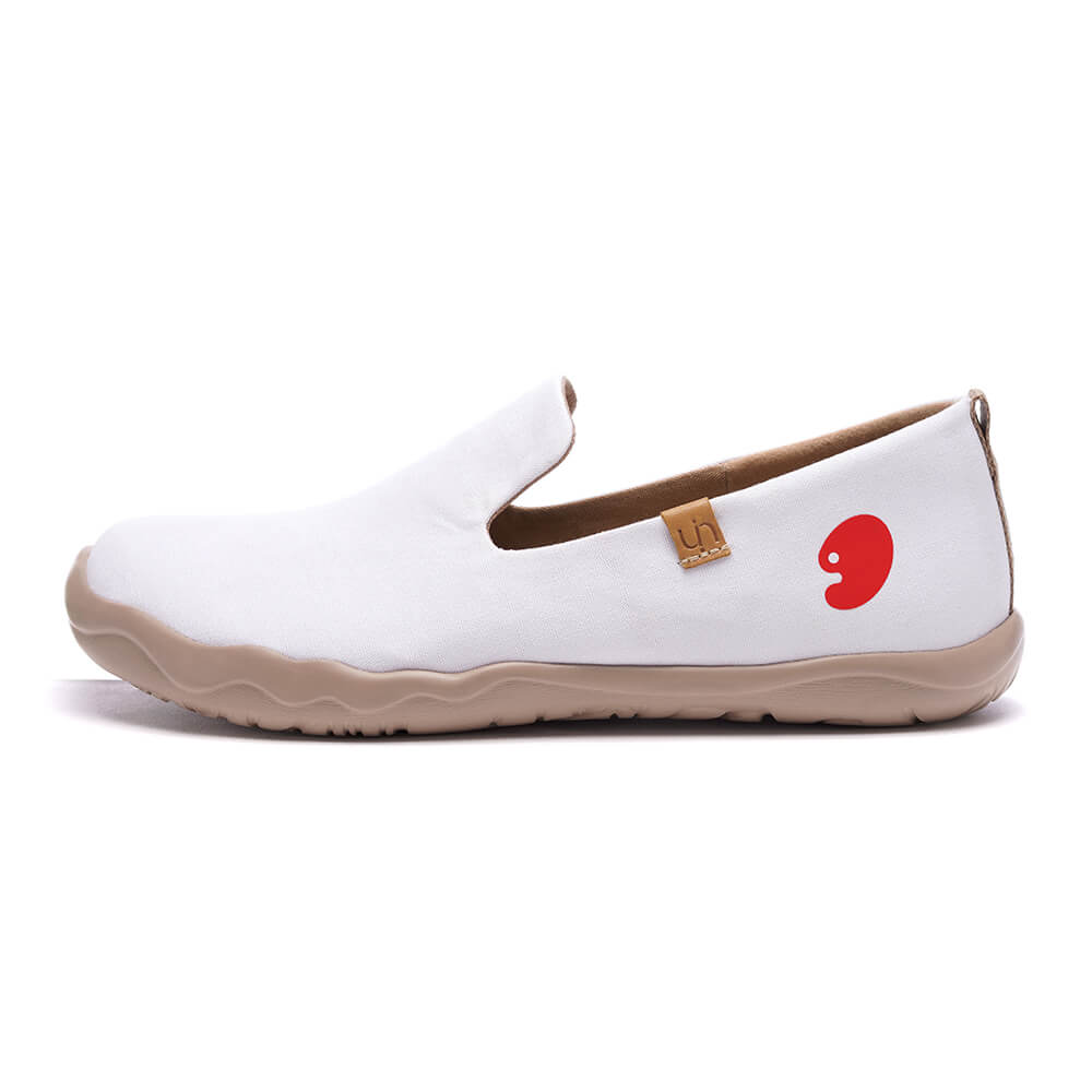 Barcelona Canvas White  キャンバス スリッポン シューズ