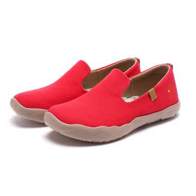 Barcelona Canvas Red  キャンバス スリッポン シューズ
