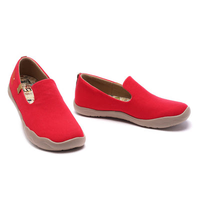 Barcelona Canvas Red  キャンバス スリッポン シューズ