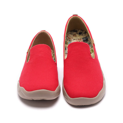 Barcelona Canvas Red  キャンバス スリッポン シューズ