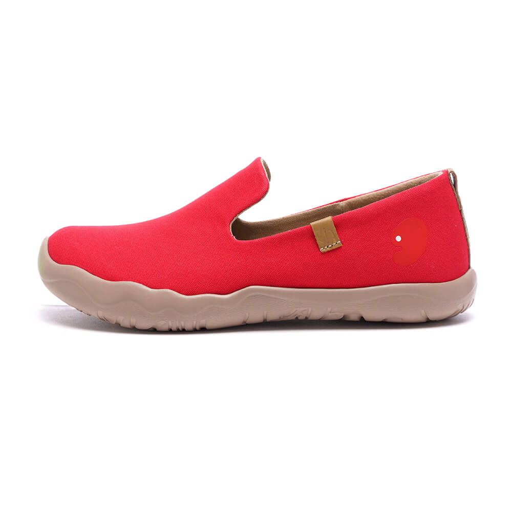 Barcelona Canvas Red  キャンバス スリッポン シューズ