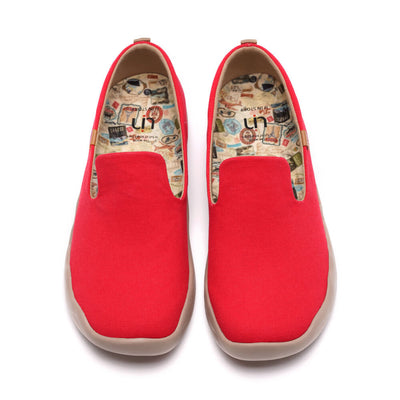 Barcelona Canvas Red  キャンバス スリッポン シューズ