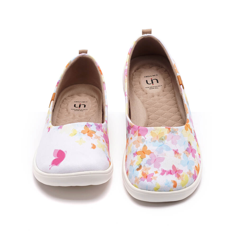 美品 UIN uin アートバレエシューズ ぺたんこ靴 フラットパンプス 24 UIN アート バレエシューズ ぺたんこ フラットシューズ パンプス