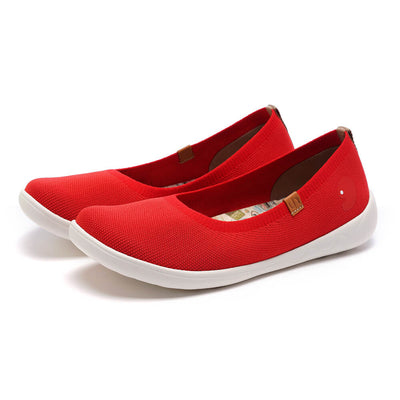 Valencia Knitted Red バレンシア ニット バレエシューズ
