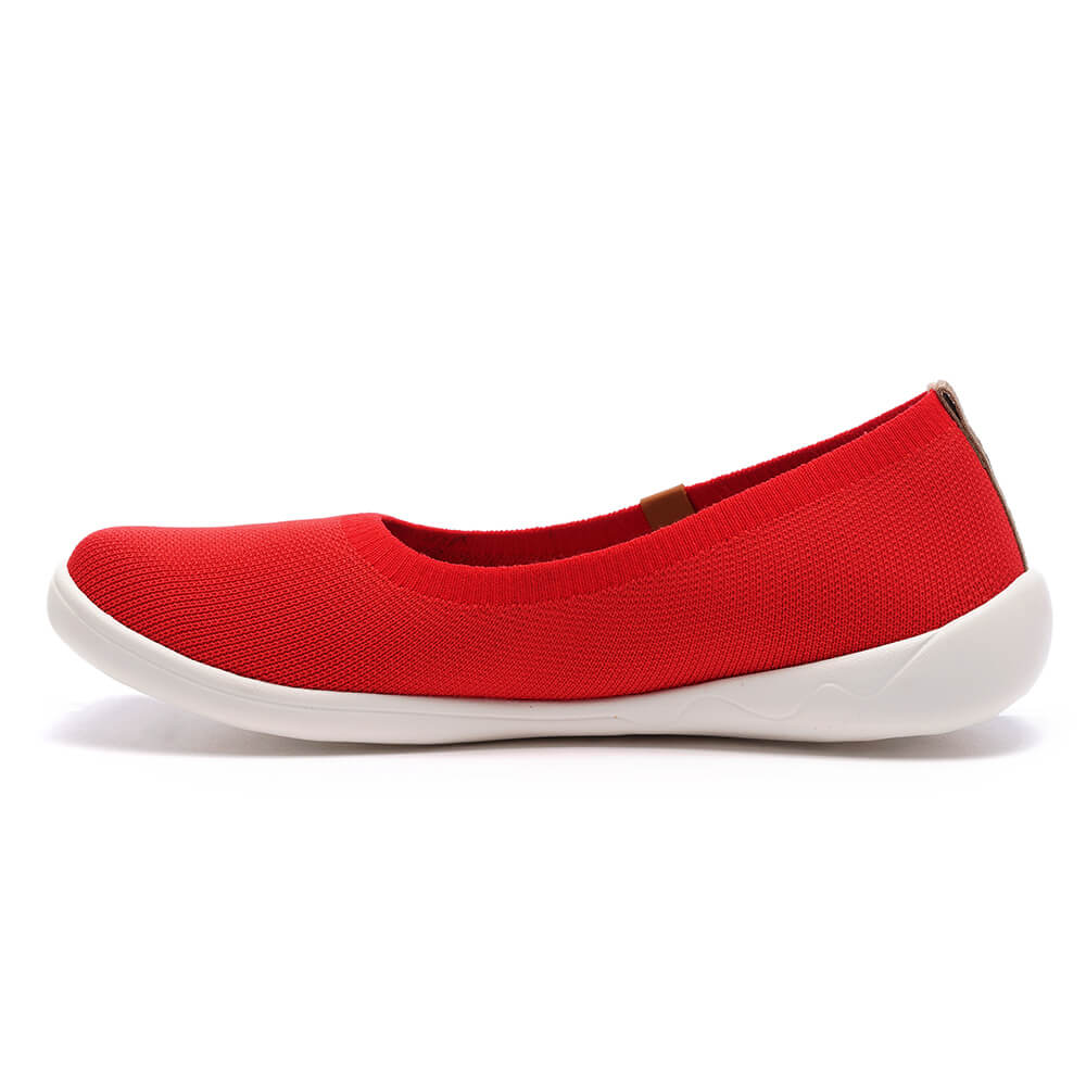Valencia Knitted Red バレンシア ニット バレエシューズ