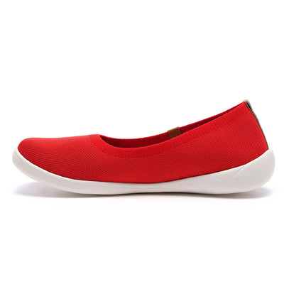 Valencia Knitted Red バレンシア ニット バレエシューズ