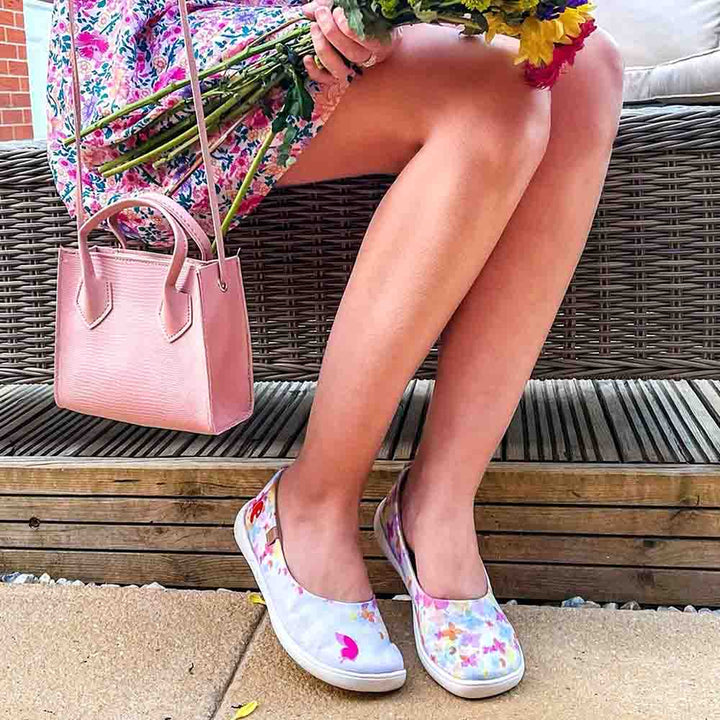 UIN アート バレエシューズ ぺたんこ フラットシューズ パンプス