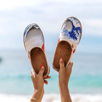 Great Wave off Kanagawa Slipper キャンバス スリッパ