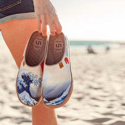 Great Wave off Kanagawa Slipper キャンバス スリッパ