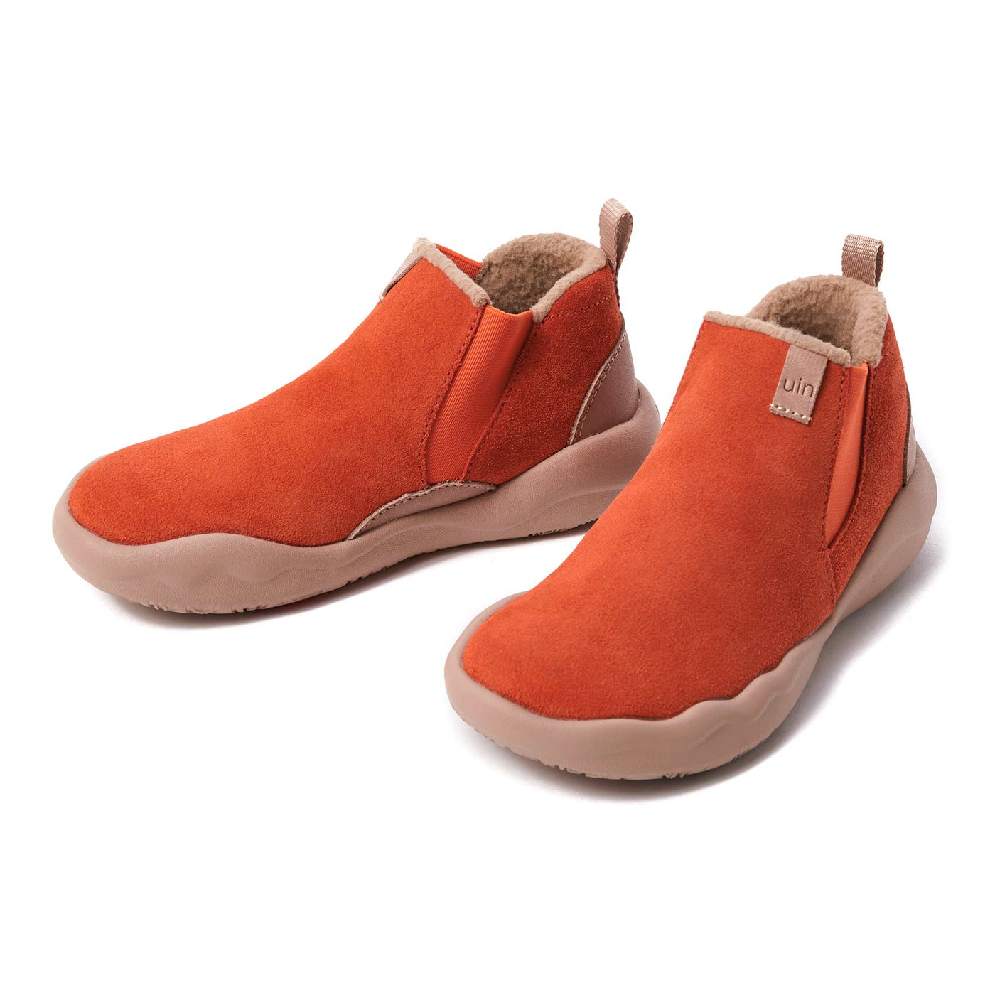 Granada オレンジ レッド 牛スエード キッド ブーツ