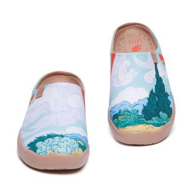 Van Gogh Wheatfield with Cypresses Malaga Women