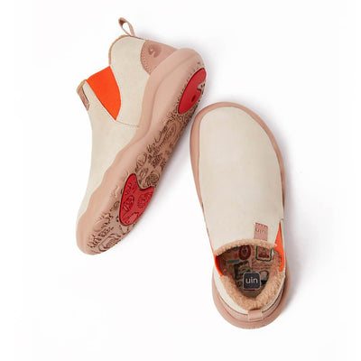 UIN Footwear Kid (Pre-sale) Granada Beige Cow Suede Boots Kid Canvas loafers