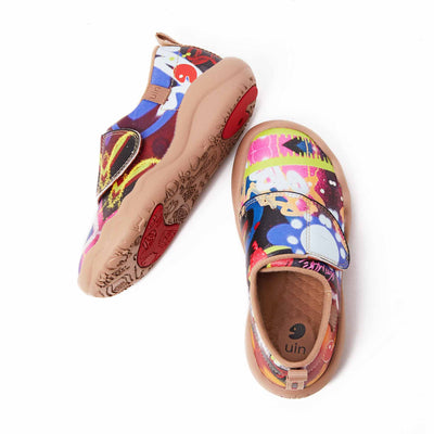 UIN Footwear Kid Watercolor Kingdom Kid Canvas loafers