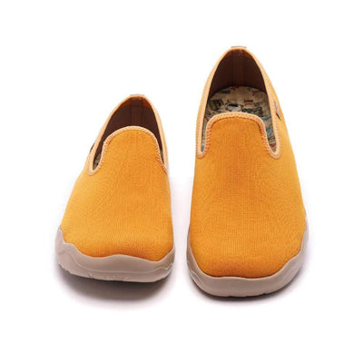 UIN Footwear Men Barcelona Knitted Orange Canvas loafers