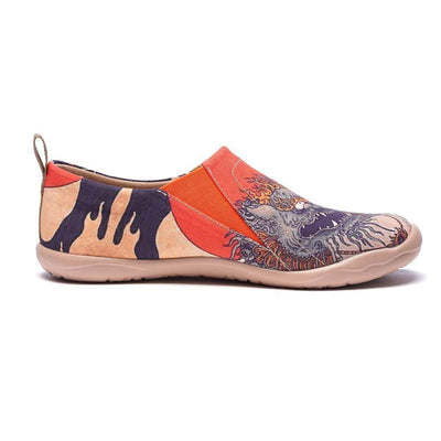 UIN Footwear Men -Creature- Men Art Painted Canvas Fashion Loafers Canvas loafers