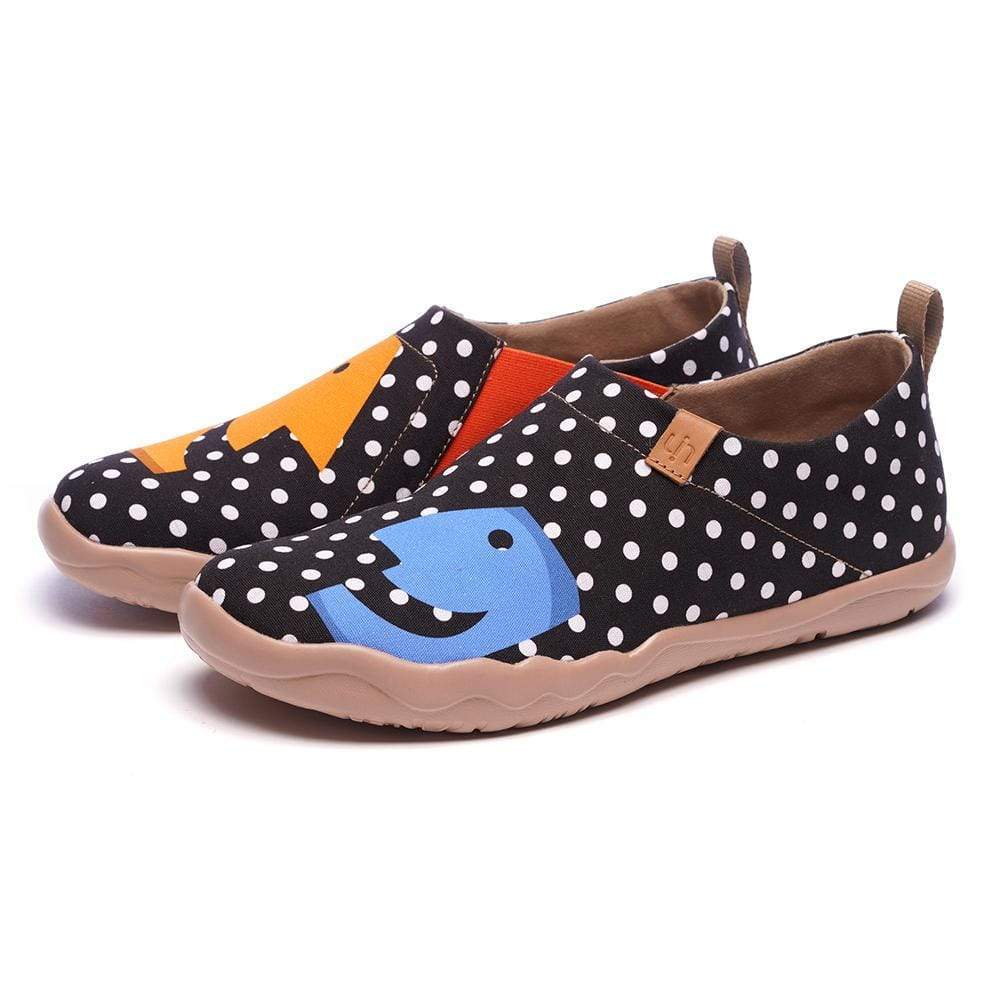 UIN Footwear Men Hola Male Dot Painted Flats Canvas loafers