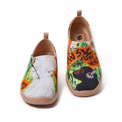 UIN Footwear Men Music is My World Canvas loafers