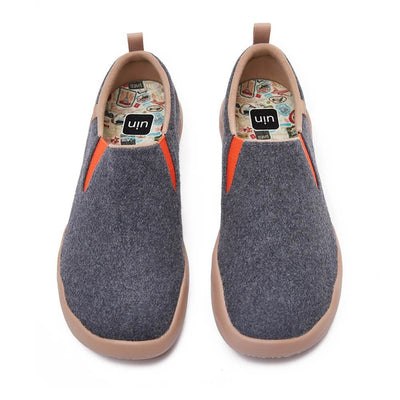 UIN Footwear Men (Pre-sale) Cuenca Deep Grey Wool Men Canvas loafers