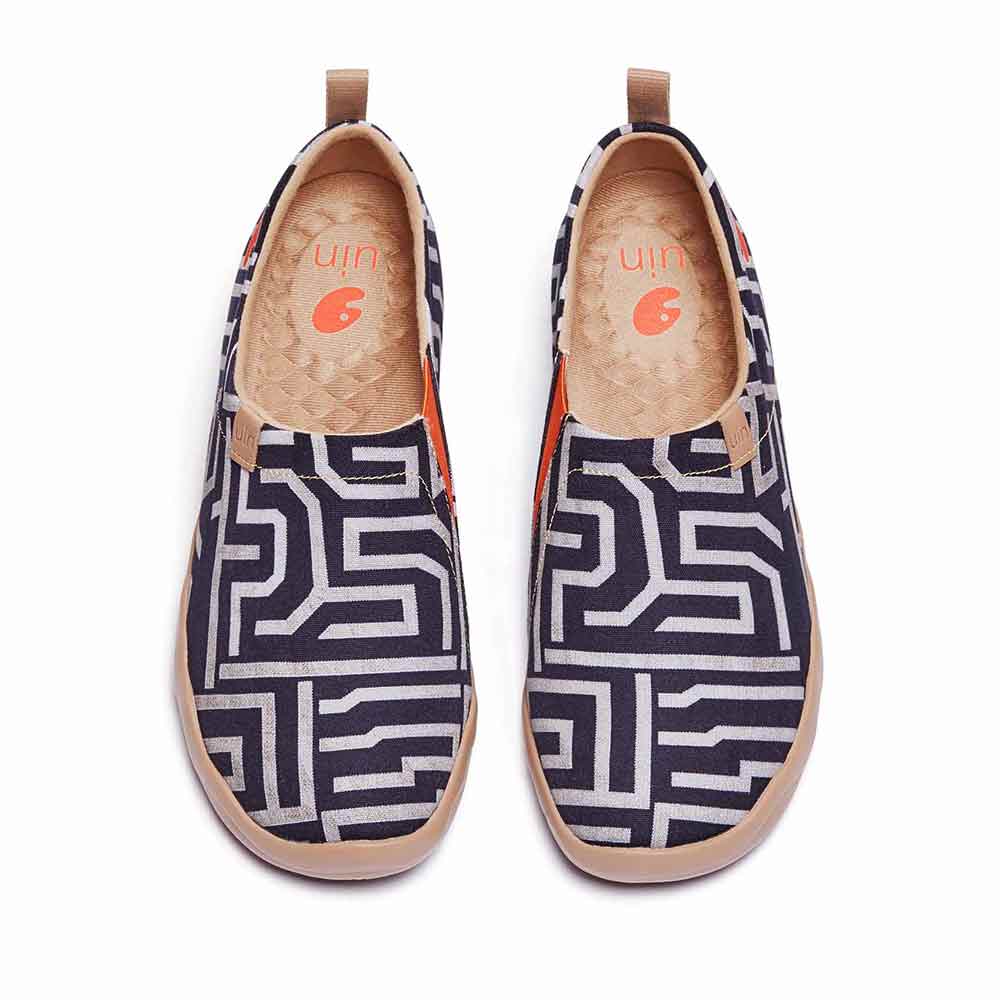 UIN Footwear Men Thread of Maze Canvas loafers