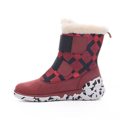 UIN Footwear Women Ashmole Boots Red Canvas loafers