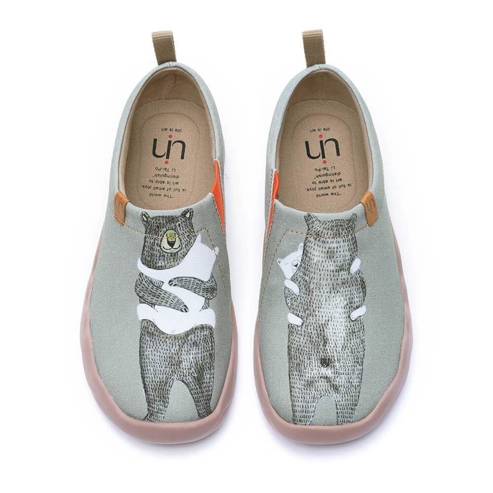 UIN Footwear Women -Bear's Hug- Cute Canvas Slip-ons for Ladies Canvas loafers