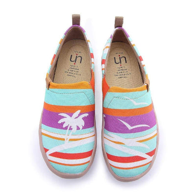 UIN Footwear Women Camo Colorful Painted Canvas Women Shoes Canvas loafers