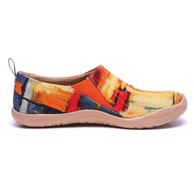 UIN Footwear Women Color Brush Artist Canvas Loafers for Women Canvas loafers