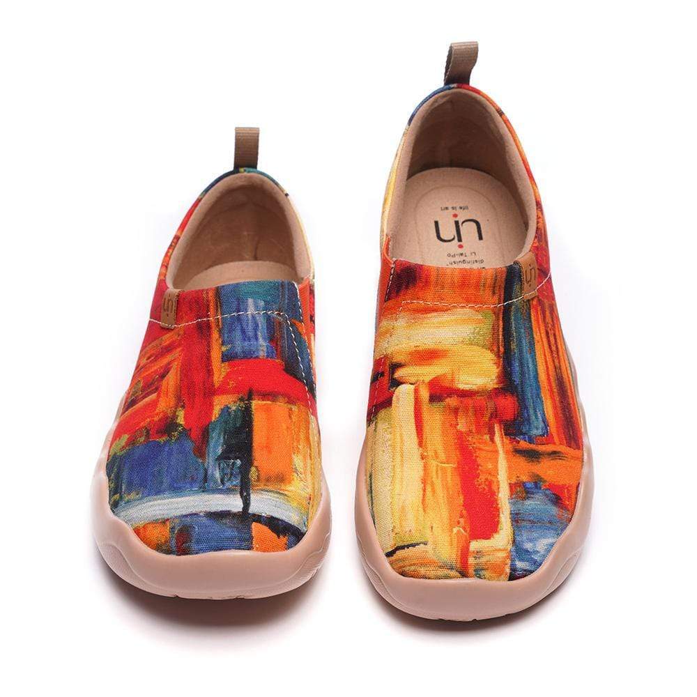 UIN Footwear Women Color Brush Artist Canvas Loafers for Women Canvas loafers