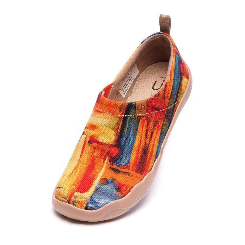 UIN Footwear Women Color Brush Artist Canvas Loafers for Women Canvas loafers