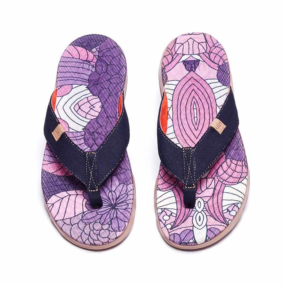 UIN Footwear Women Cornflower Women Majorca Flip Flops Canvas loafers