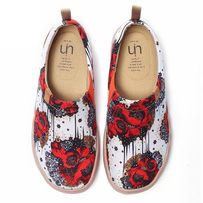 UIN Footwear Women Dazzling Papaver Colorful Lady Footwear Canvas loafers