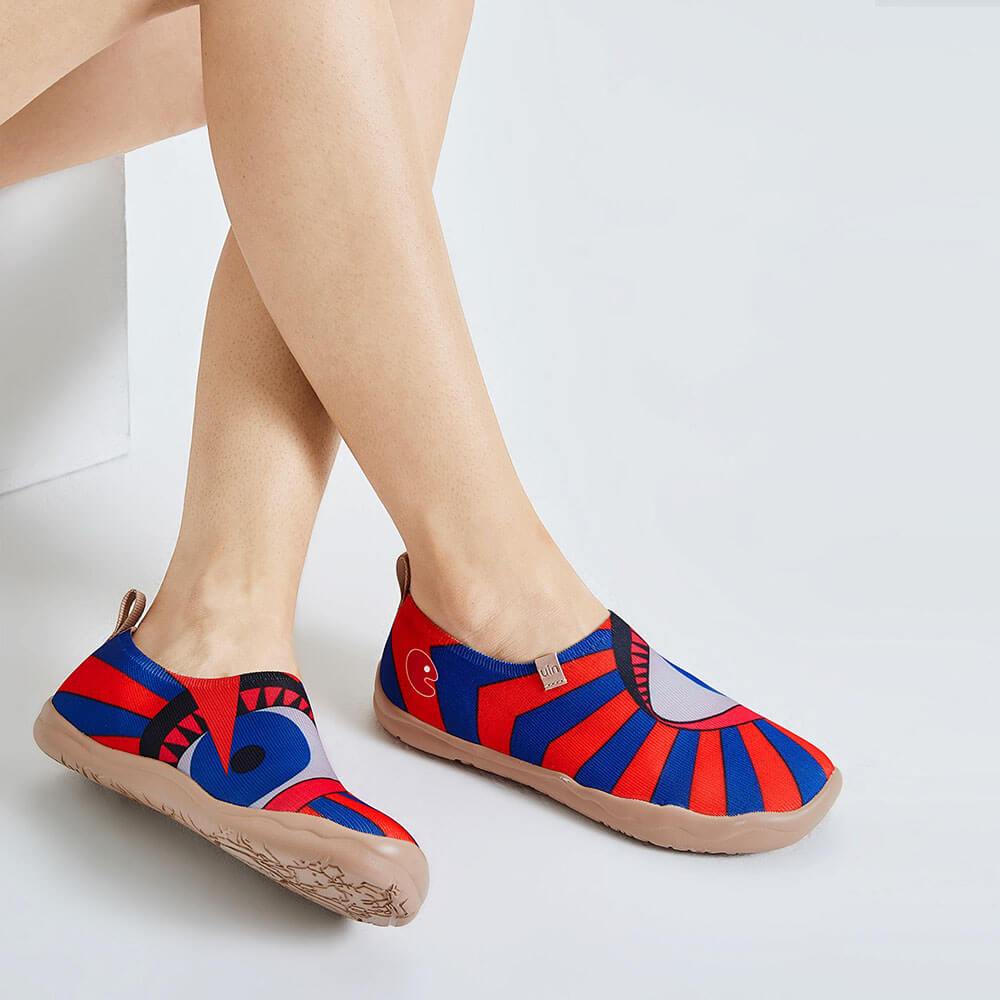 UIN Footwear Women Eye of Sun Canvas loafers