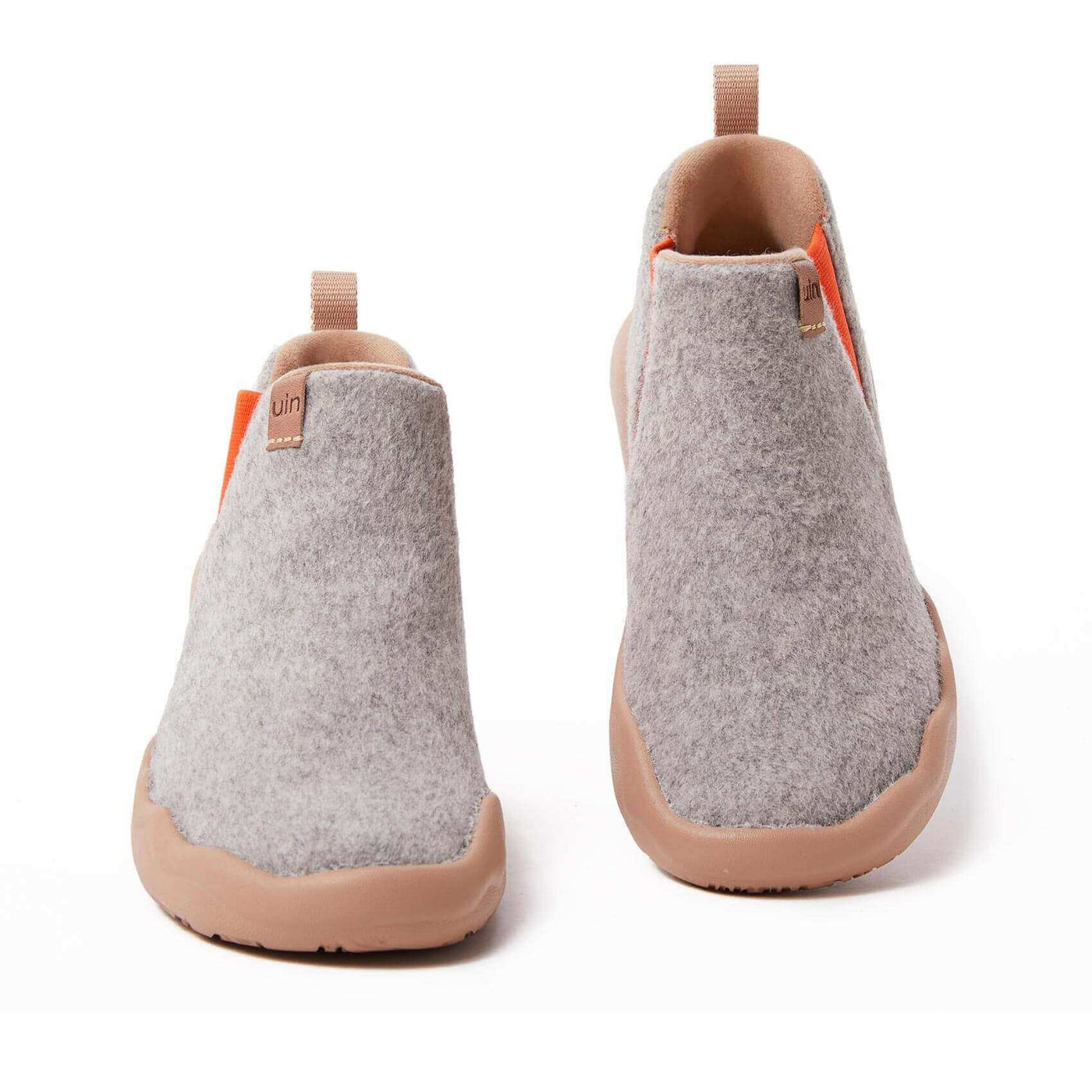 UIN Footwear Women Granada Light Grey Wool Boots Women Canvas loafers