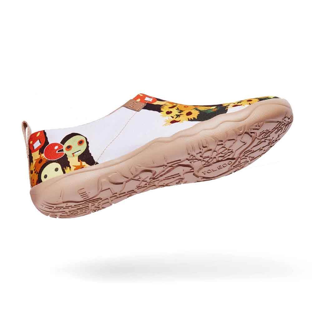 UIN Footwear Women Mona Lisa with flowers Canvas loafers