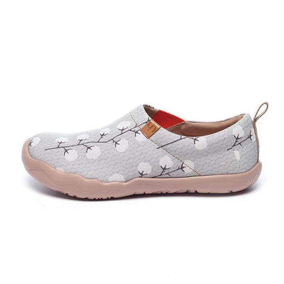 UIN Footwear Women -Nude Cotton- Female Grey Canvas Slip-ons Canvas loafers